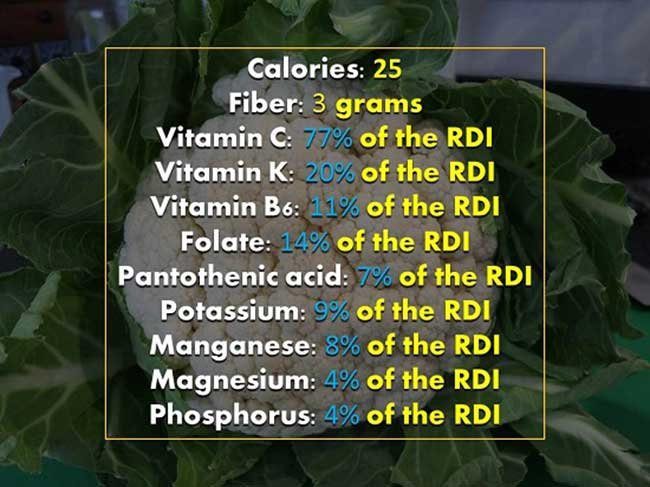 cauliflower nutrition value