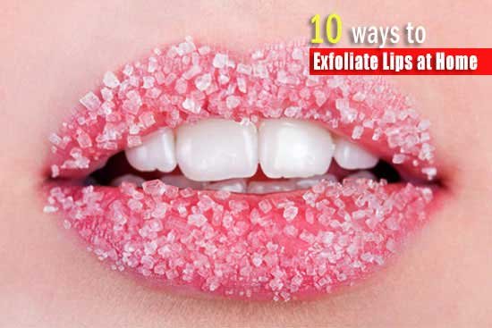 Exfoliate Lips at Home